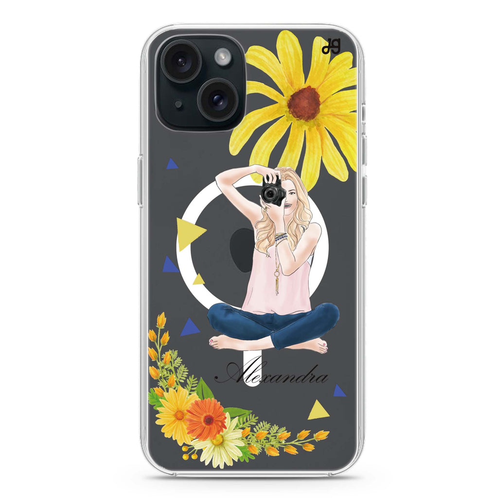 Floral Photography II iPhone 15 Plus Magsafe 兼容水晶透明保護殼