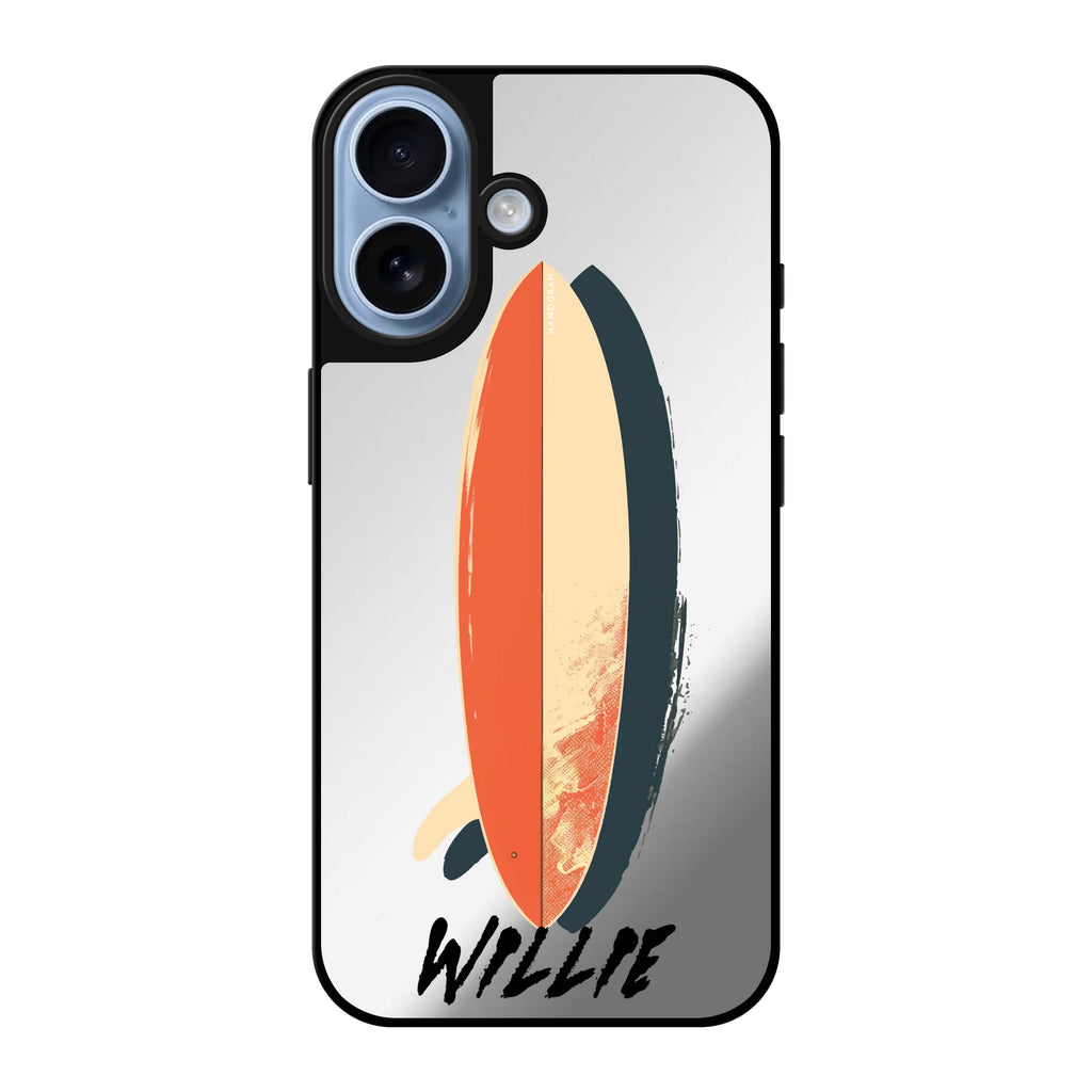 Reflective iPhone 16 Mirror Case –Wave Rider Design