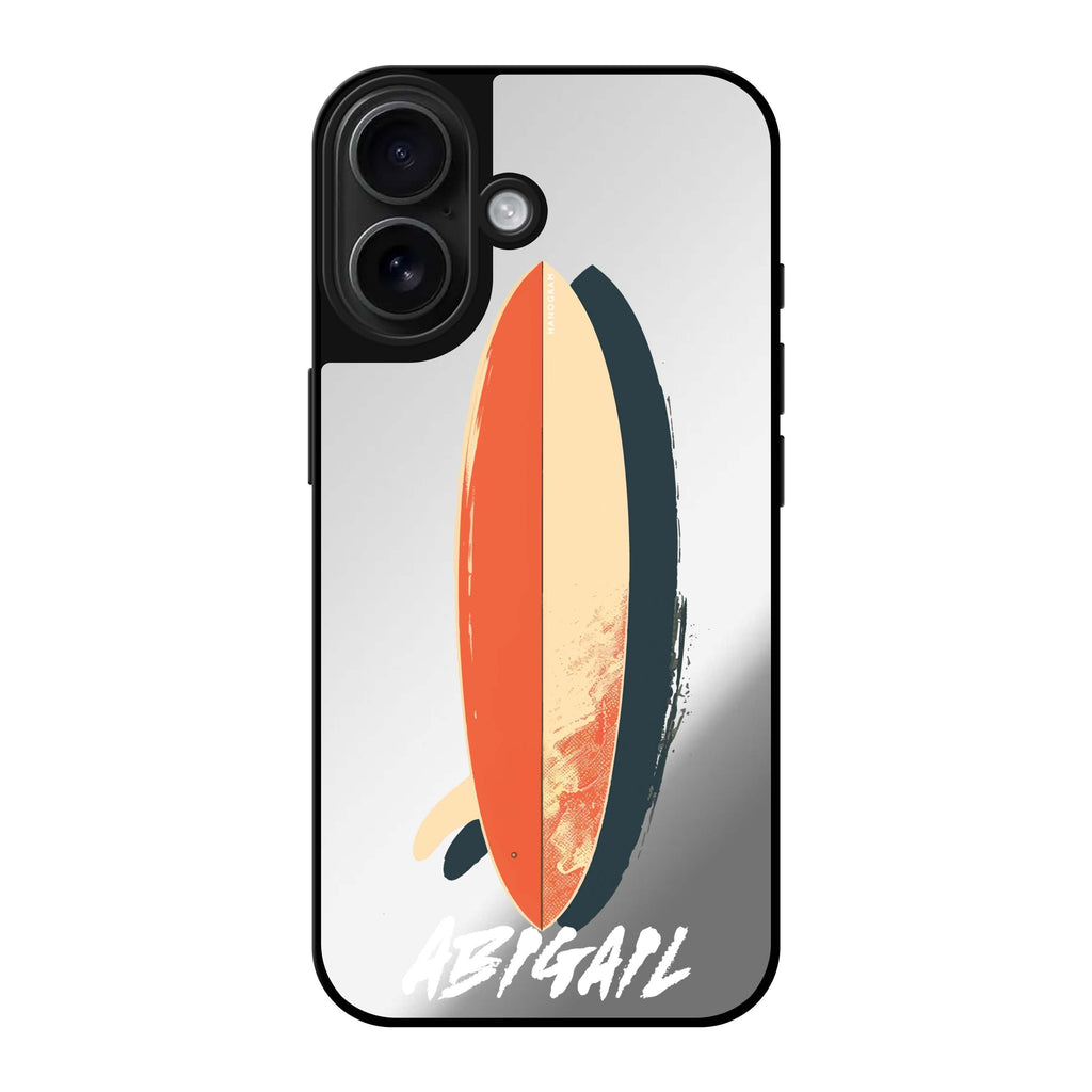 Reflective iPhone 16 Mirror Case –Wave Rider Design