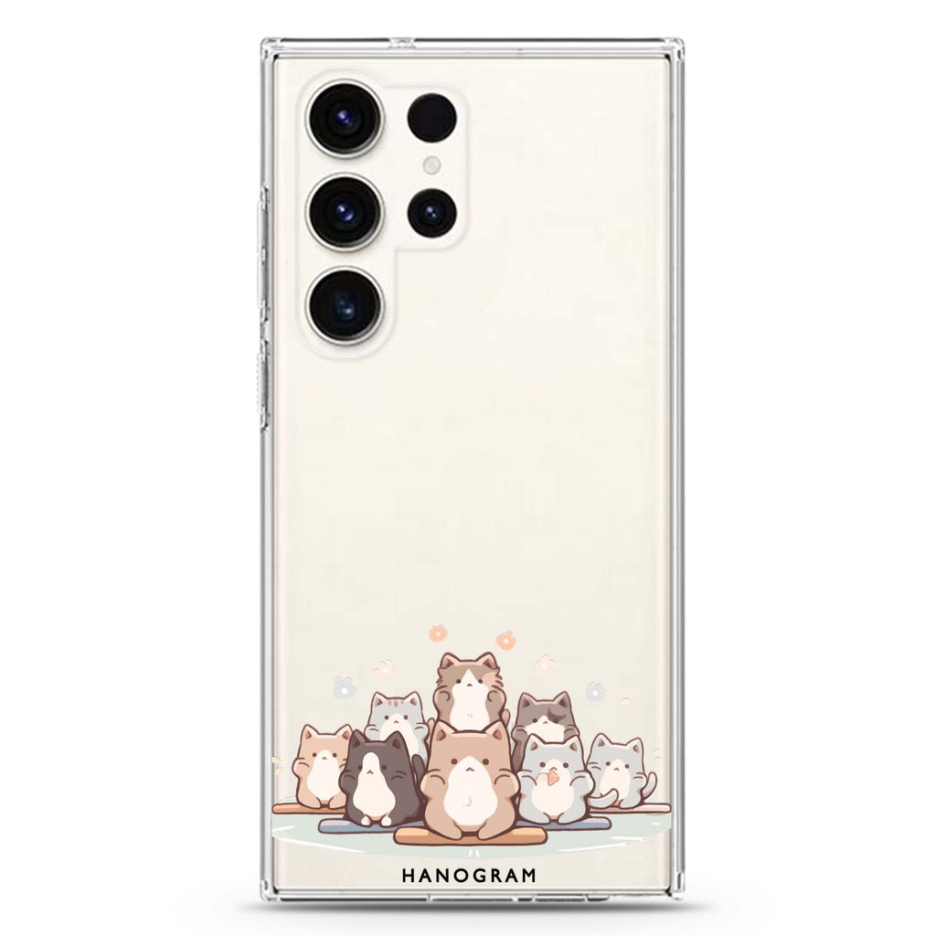 Zen Cat Calm Samsung Galaxy S22 Ultra 水晶透明保護殼