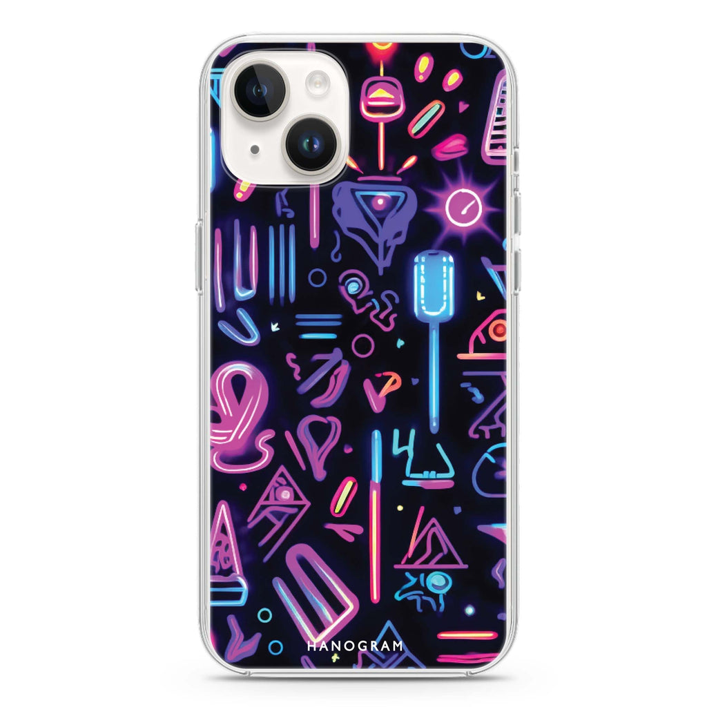 Neon Glow iPhone 14 水晶透明保護殼