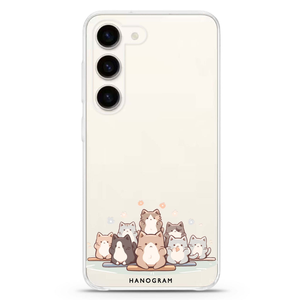 Zen Cat Calm Samsung Galaxy 水晶透明保護殼
