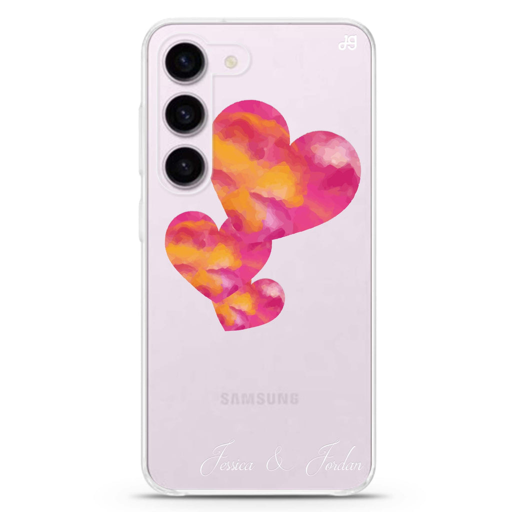 Red Hearts Samsung Galaxy 水晶透明保護殼