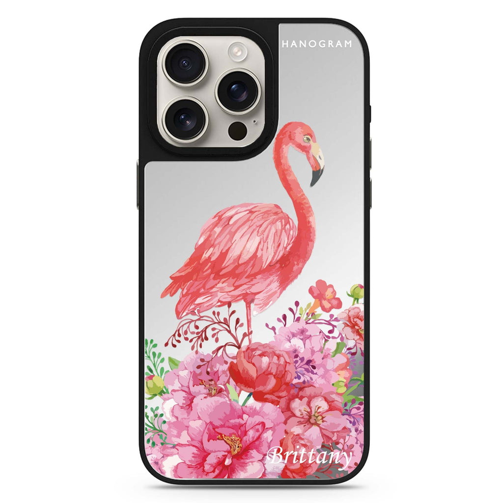 Flamingo & Flower 鏡面手機殼