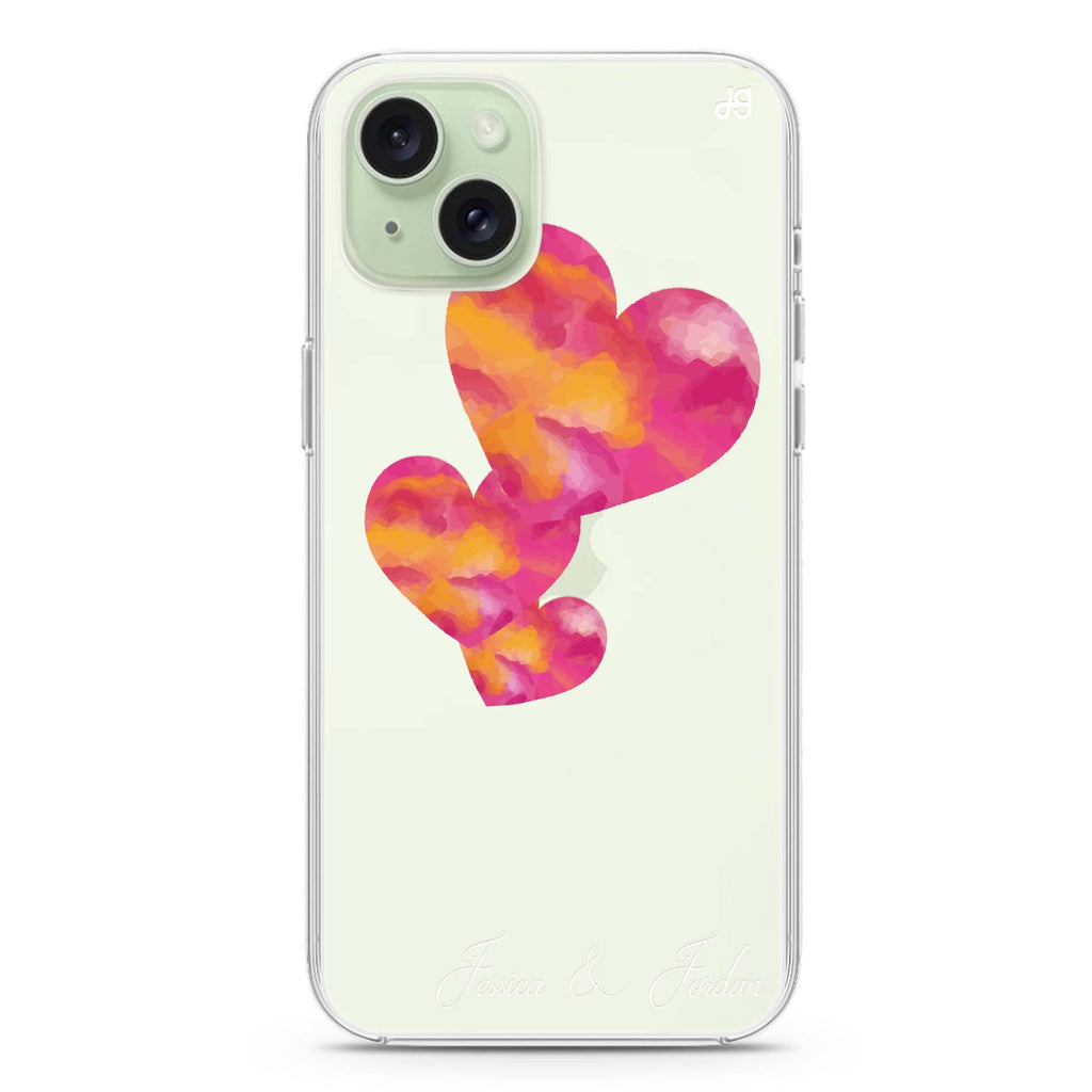 Red Hearts iPhone 15 水晶透明保護殼