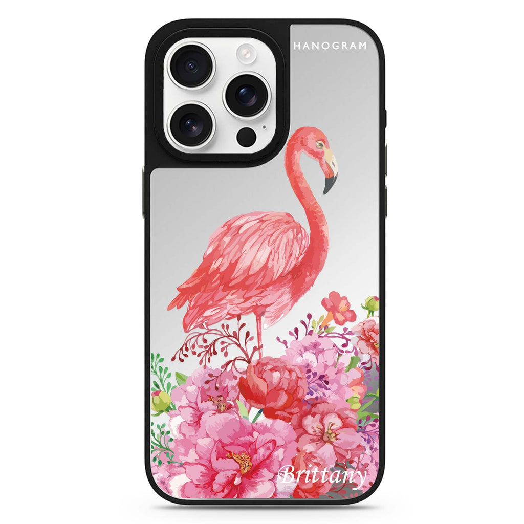 Flamingo & Flower 鏡面手機殼