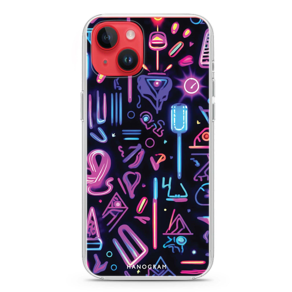 Neon Glow iPhone 14 Plus 水晶透明保護殼
