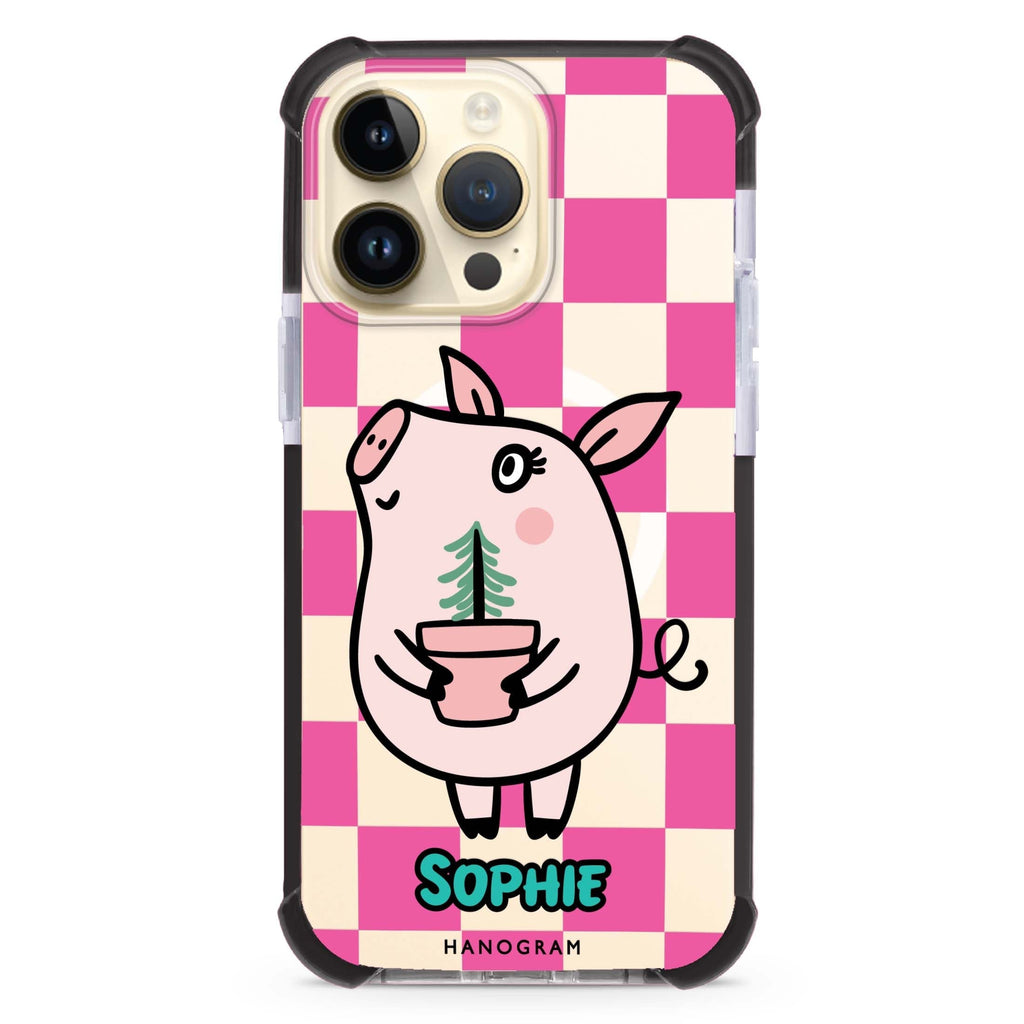 Lovely Pig iPhone Magsafe 兼容超強防摔保護殼