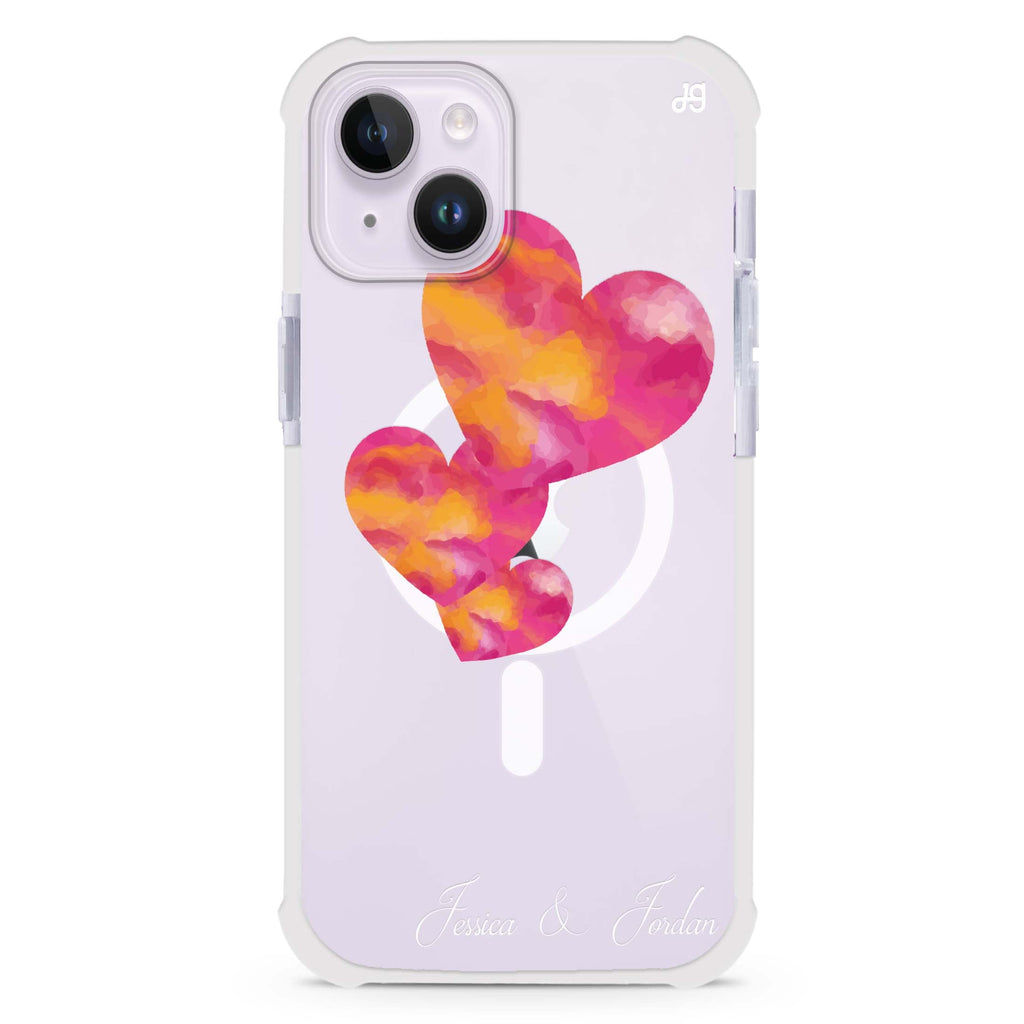 Red Hearts iPhone 15 Plus Magsafe 兼容超強防摔保護殼