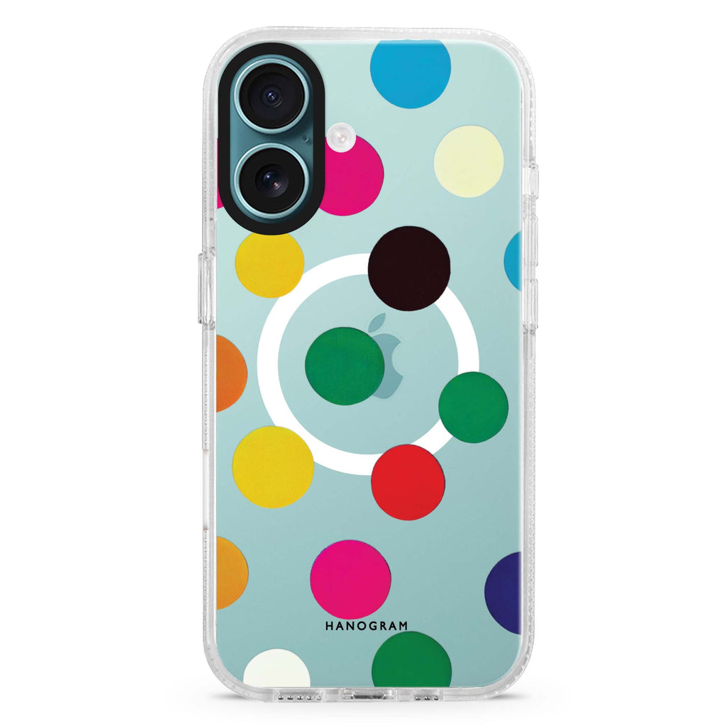 Polka Dot Pattern Magsafe 兼容水晶透明保護殼