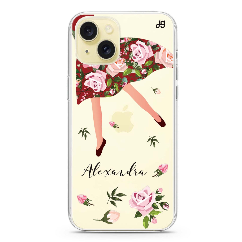 Rosy Waltz iPhone 15 plus 水晶透明保護殼