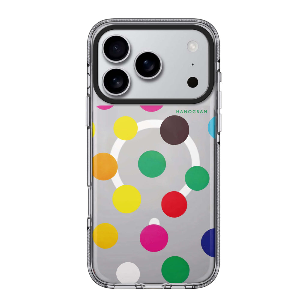 Polka Dot Pattern iPhone 17 Pro Max MagSafe 水晶透明保護殼 圖案款設計 圖1