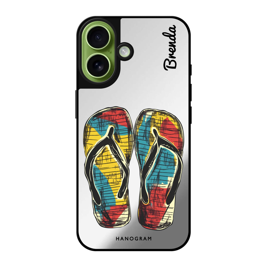 Reflective iPhone 16 Mirror Case –Sunny Steps Design