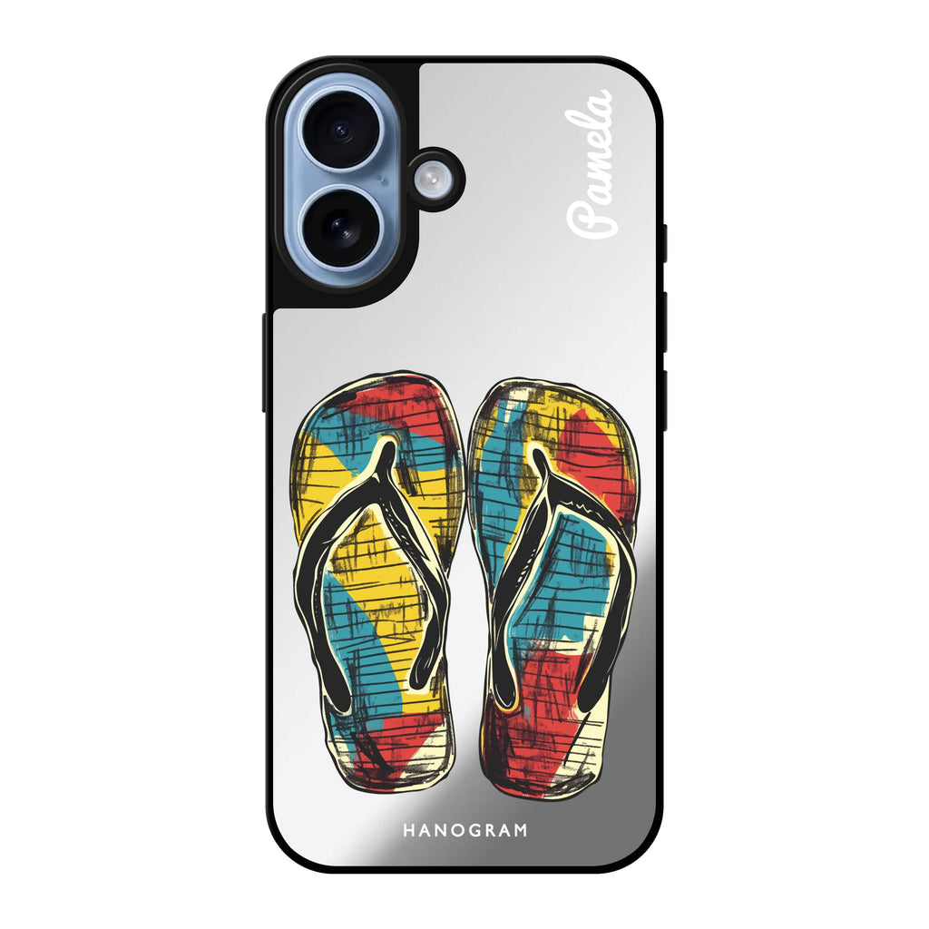 Reflective iPhone 16 Mirror Case –Sunny Steps Design