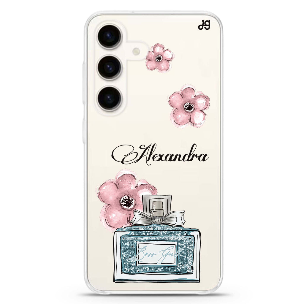 Aroma de Flora Samsung Galaxy S26/S25/S24 可加名字水晶透明保護殼正面展示