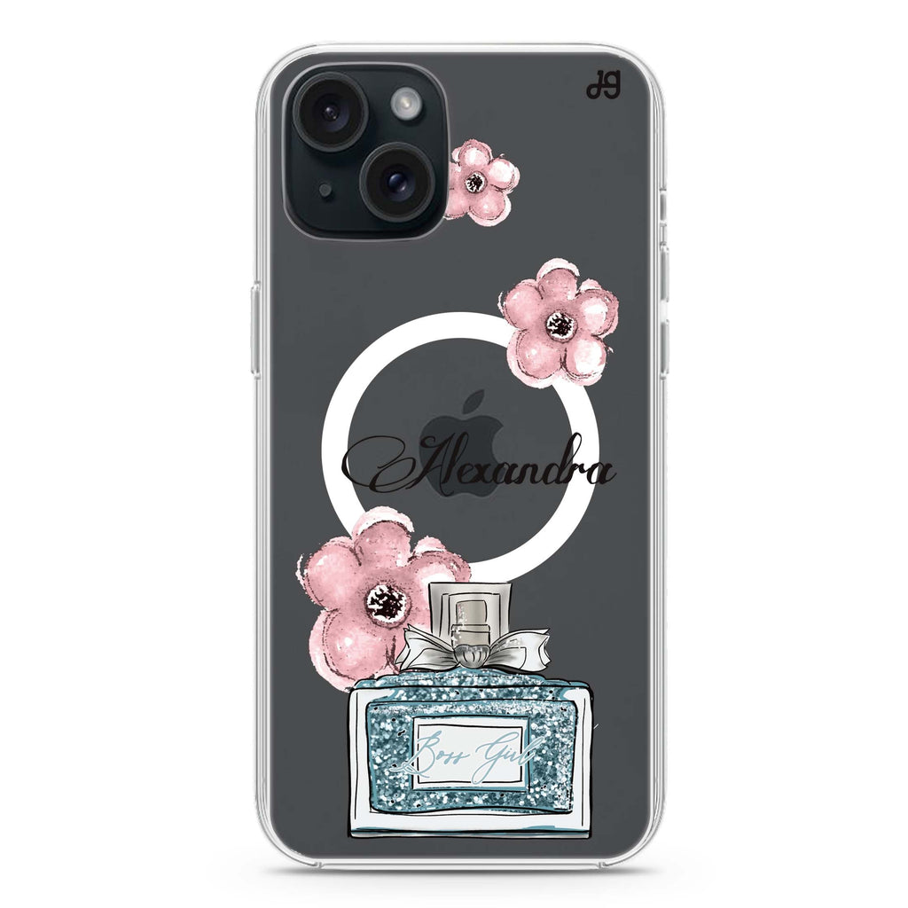 Aroma de Flora iPhone 15 Magsafe 兼容水晶透明保護殼