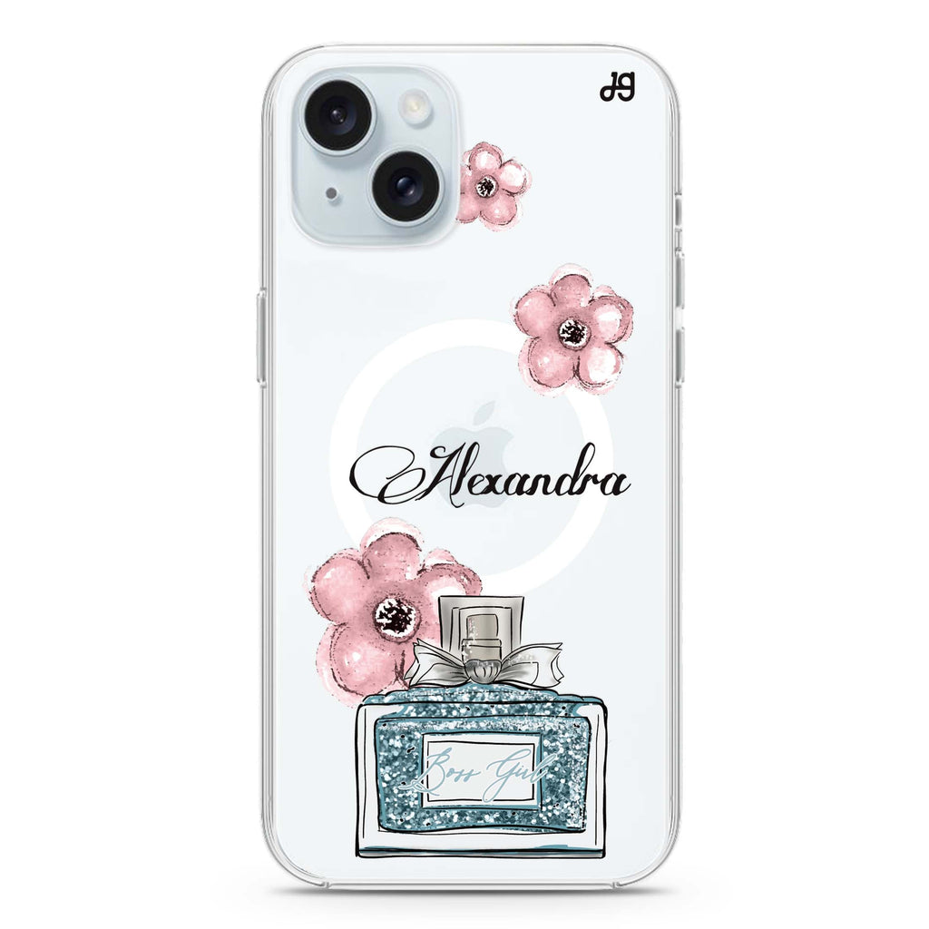 Aroma de Flora iPhone 15 Plus Magsafe 兼容水晶透明保護殼