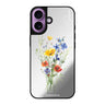 Reflective iPhone 16 Mirror Case –Wildflower Whimsy Design