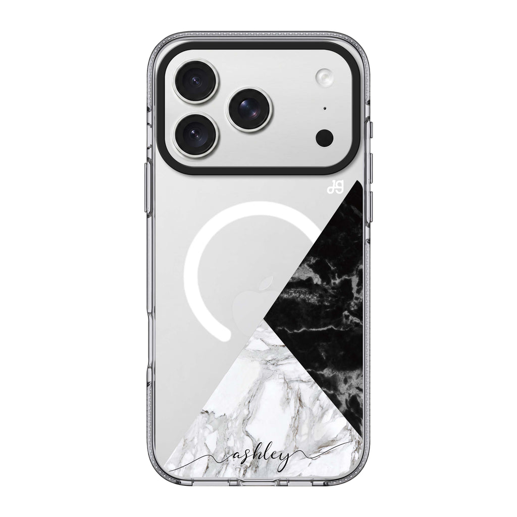 Black And White Marble 水晶透明保護殼