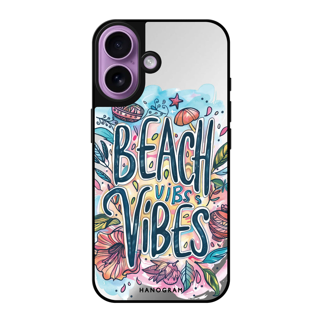 Reflective iPhone 16 Mirror Case –Tropical Escape Design