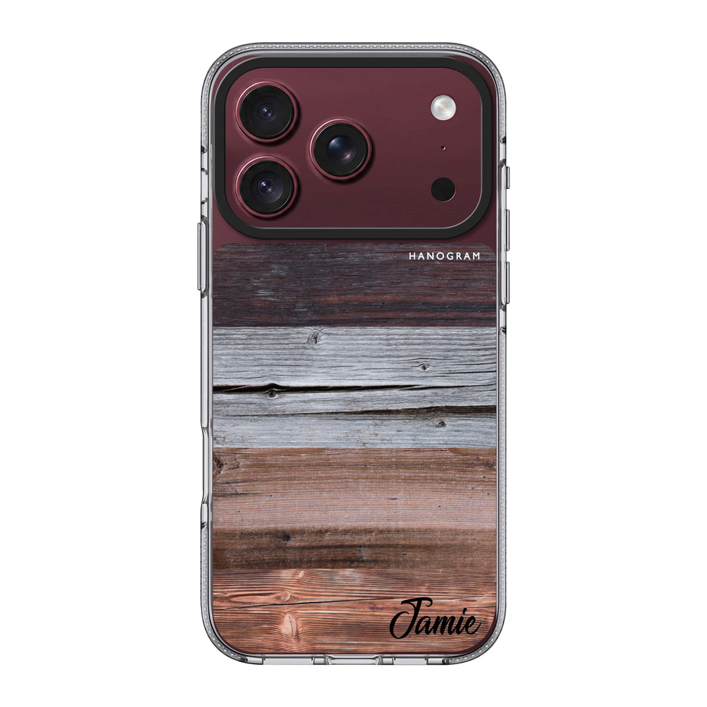 Wood Grain Varigegated 水晶透明保護殼