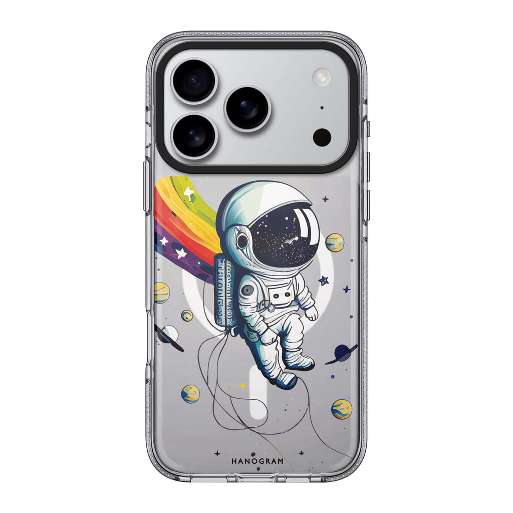 Astronaut in rainbow 水晶透明保護殼
