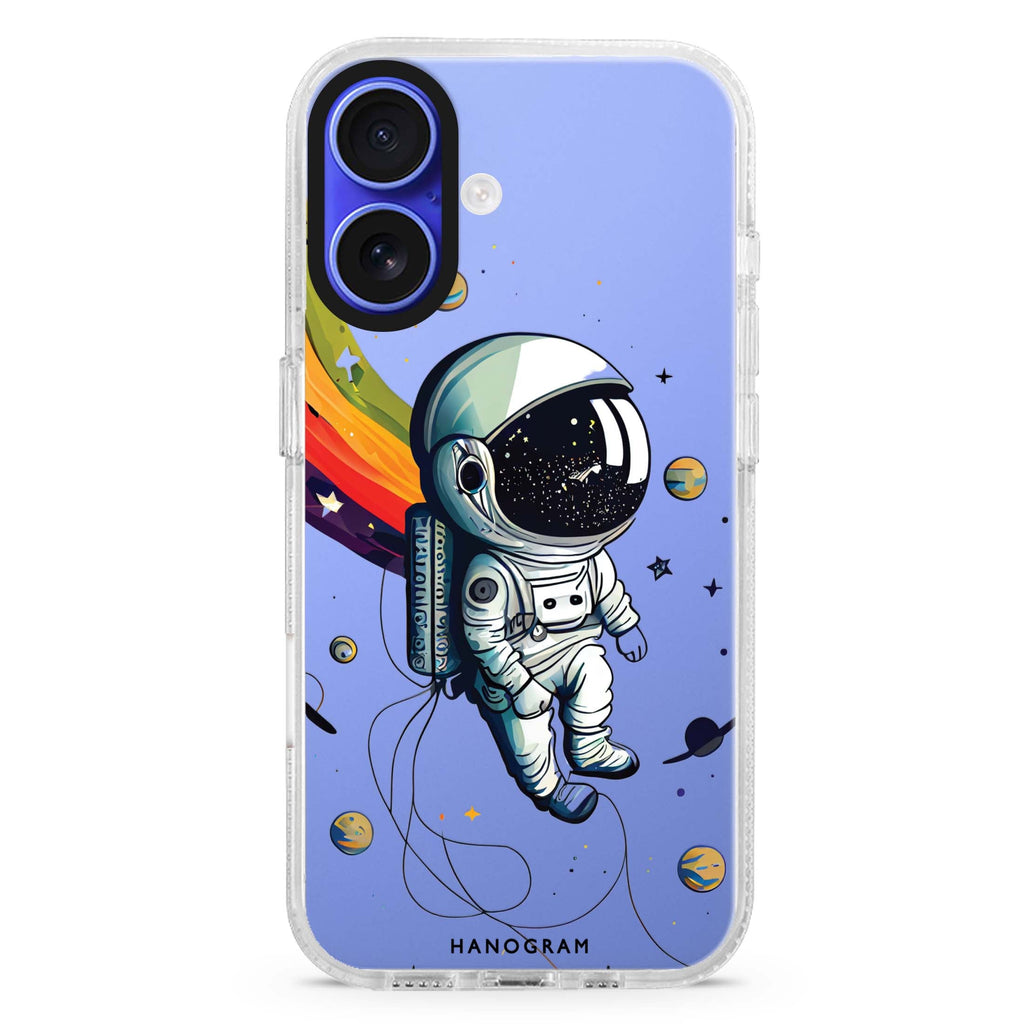 Astronaut in rainbow 水晶透明保護殼