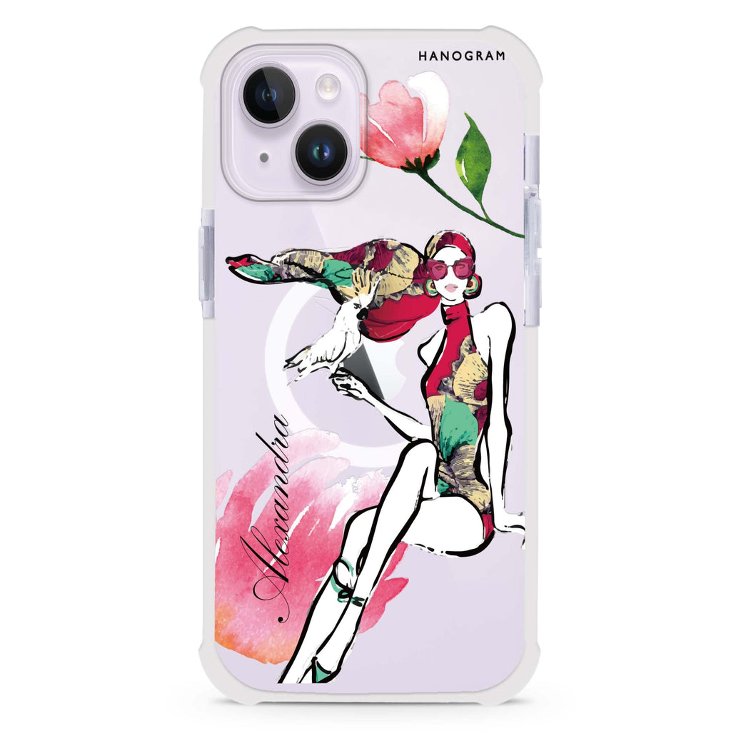 Flower Fashion VI iPhone 15 Plus Magsafe 兼容超強防摔保護殼