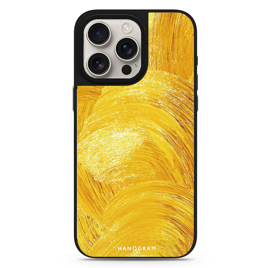 Golden Strokes Magsafe 兼容鏡面手機殼
