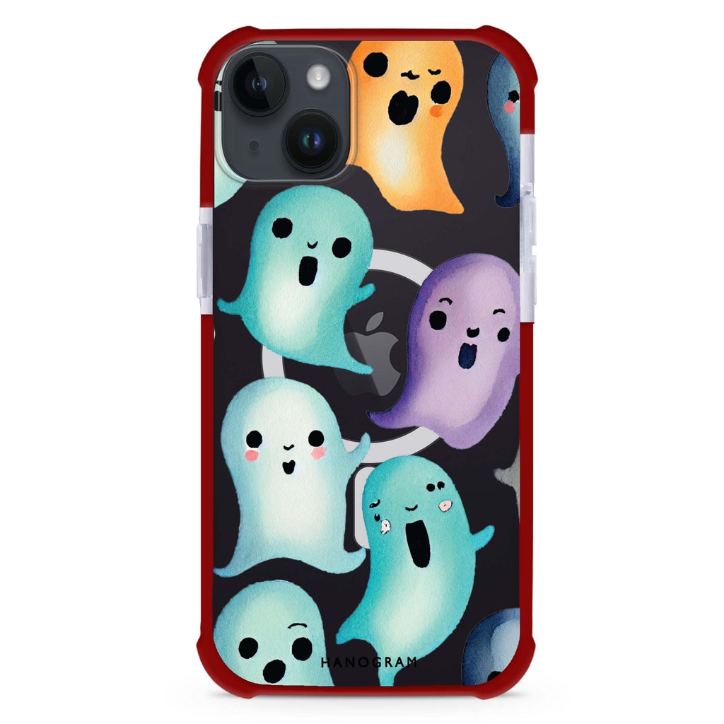 Cute Ghost iPhone 15 Plus Magsafe 兼容超強防摔保護殼