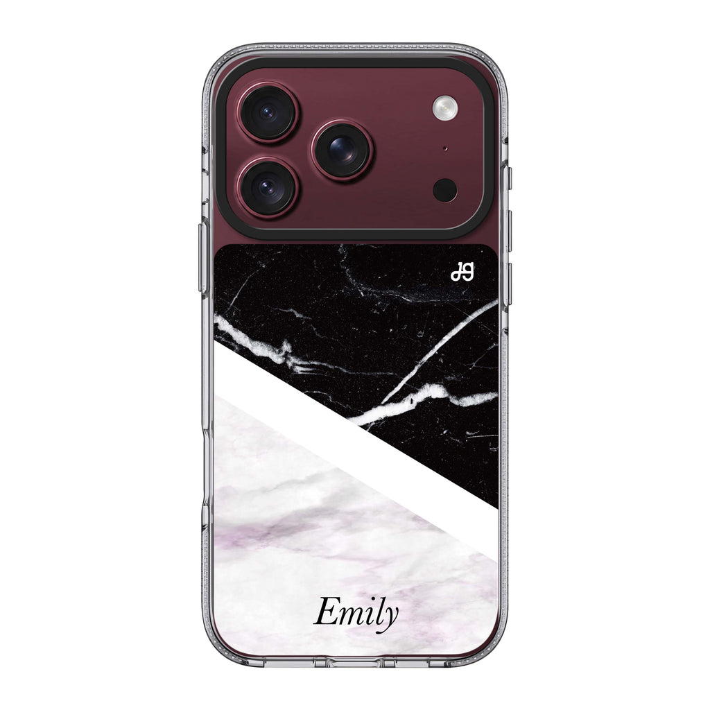 Black & White Marble 水晶透明保護殼