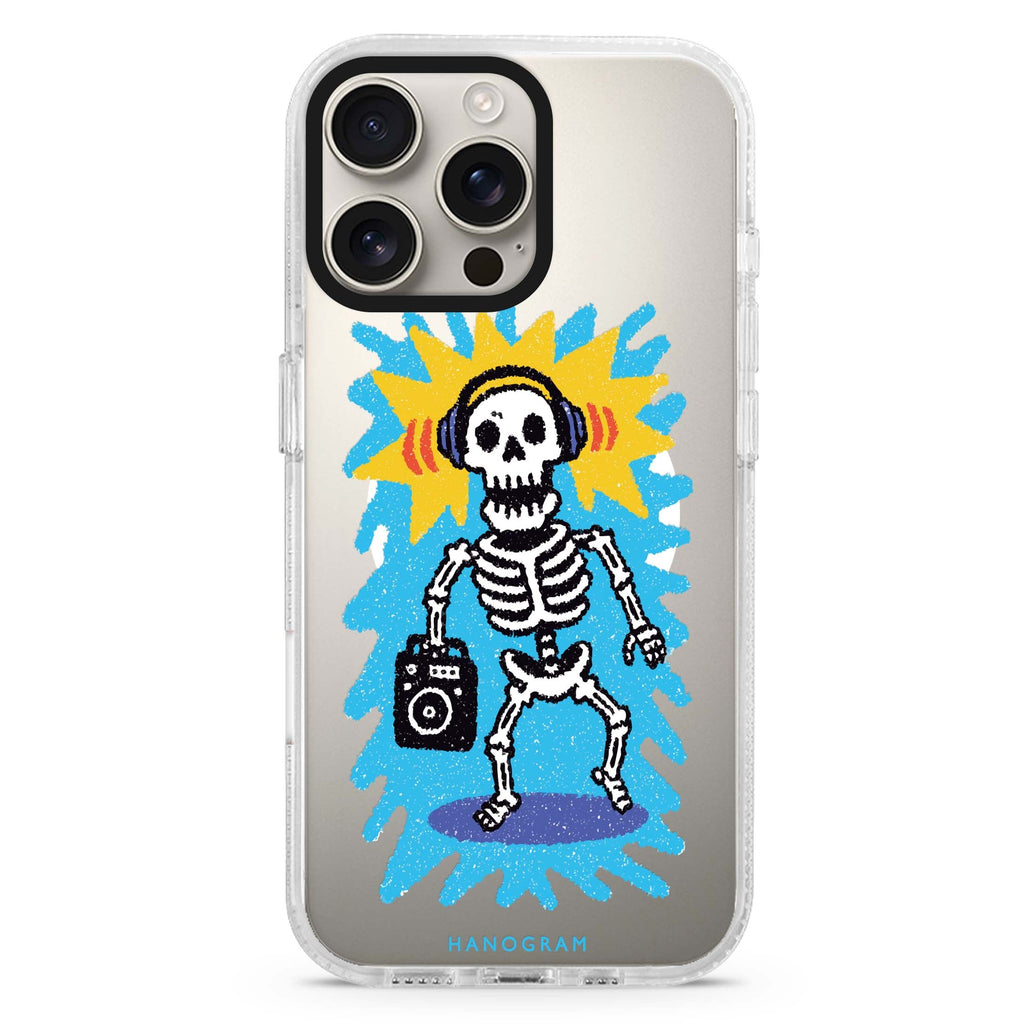 Retro Bones Magsafe 兼容水晶透明保護殼