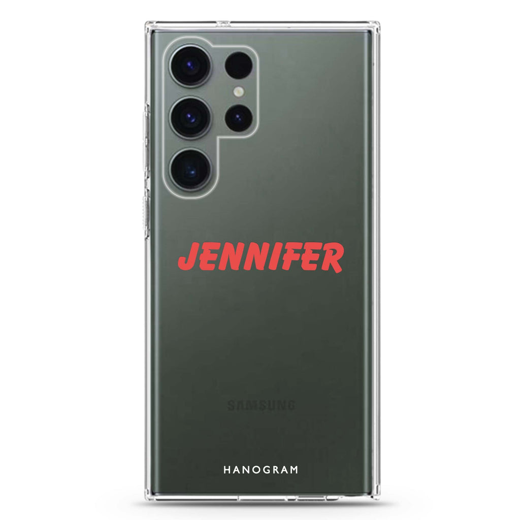 NameGlow Samsung Galaxy Ultra 可加名字透明保護殼，適用 S26/S25/S24/S23 Ultra，圖1