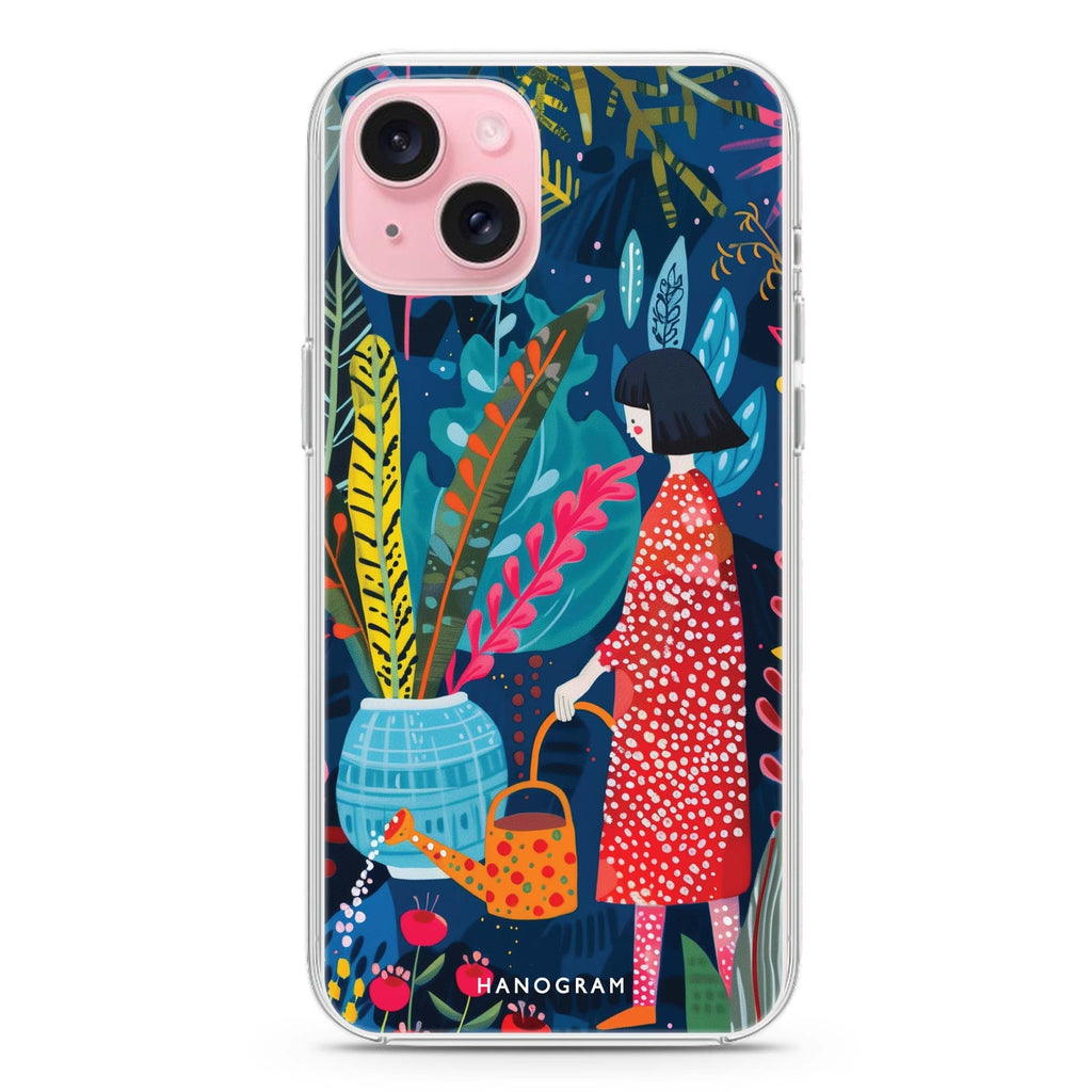 Plant Whisperer iPhone 15 Magsafe 兼容水晶透明保護殼