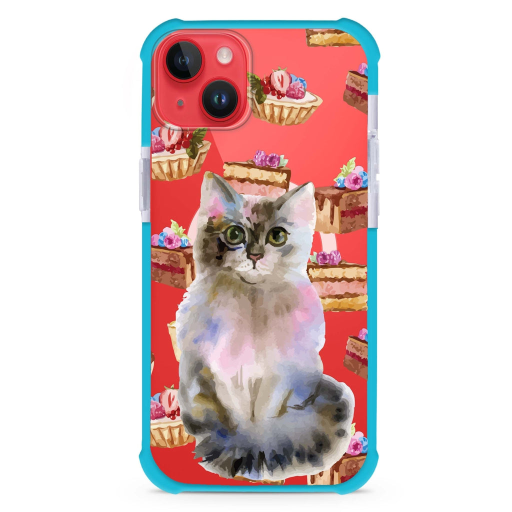 Watercolour Cat iPhone 15 Plus Magsafe 兼容超強防摔保護殼