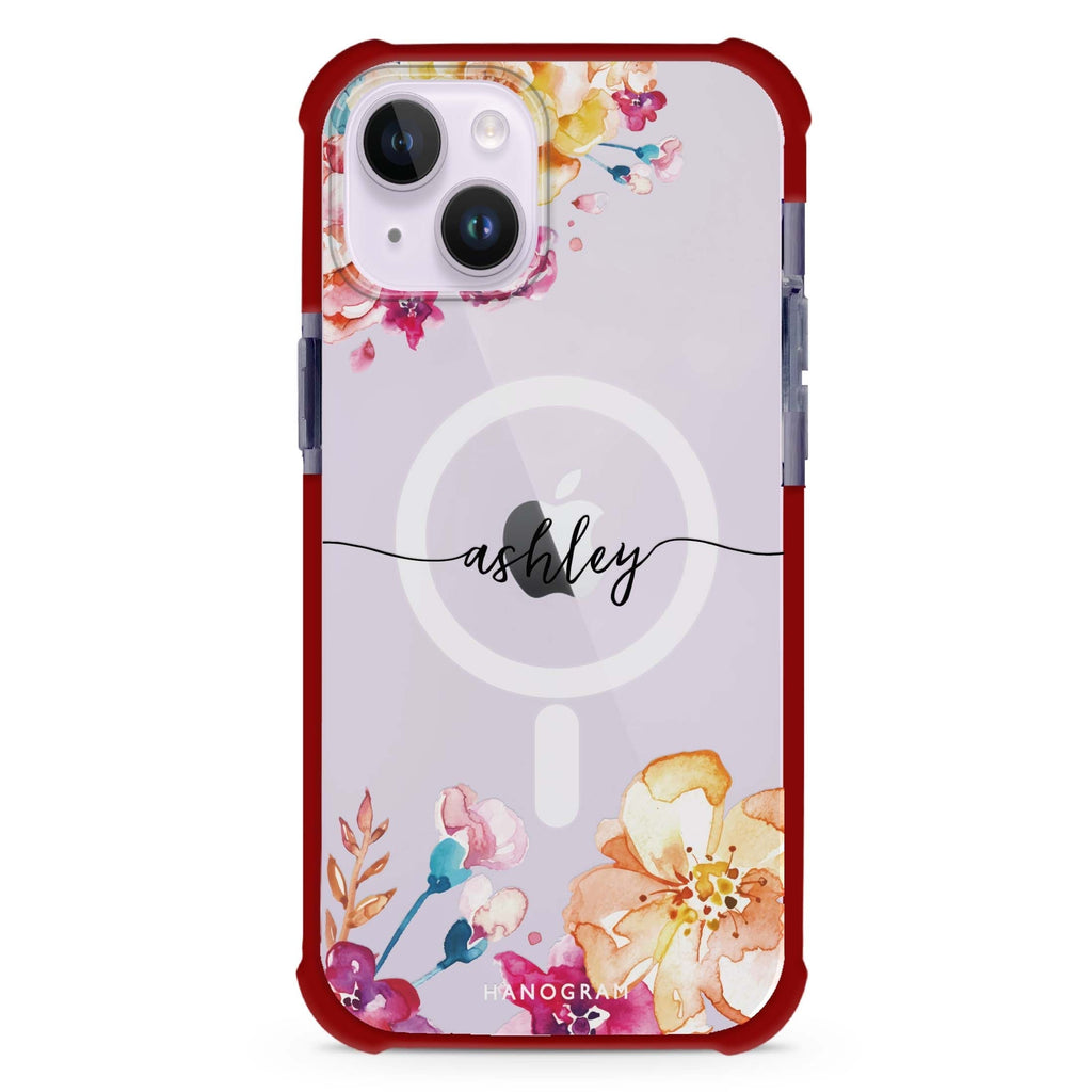 Art of Flowers iPhone 15 Plus Magsafe 兼容超強防摔保護殼