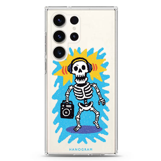 Retro Bones Samsung Galaxy Ultra 透明保護殼，適用 S26/S25/S24/S23 Ultra，圖1
