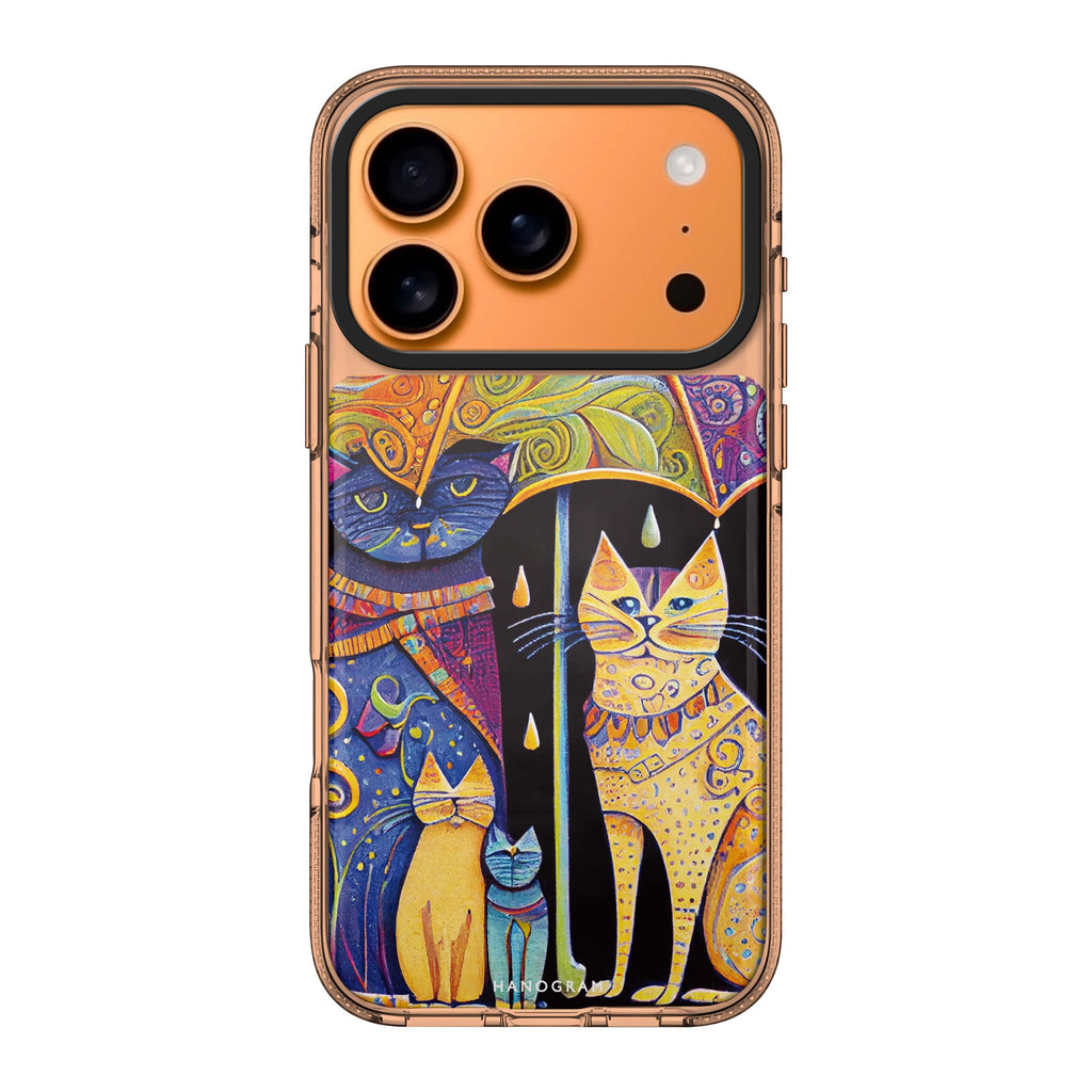 Raining Cat 款式 3 iPhone 17 Pro Max MagSafe 水晶透明保護殼 貓圖案設計 圖1
