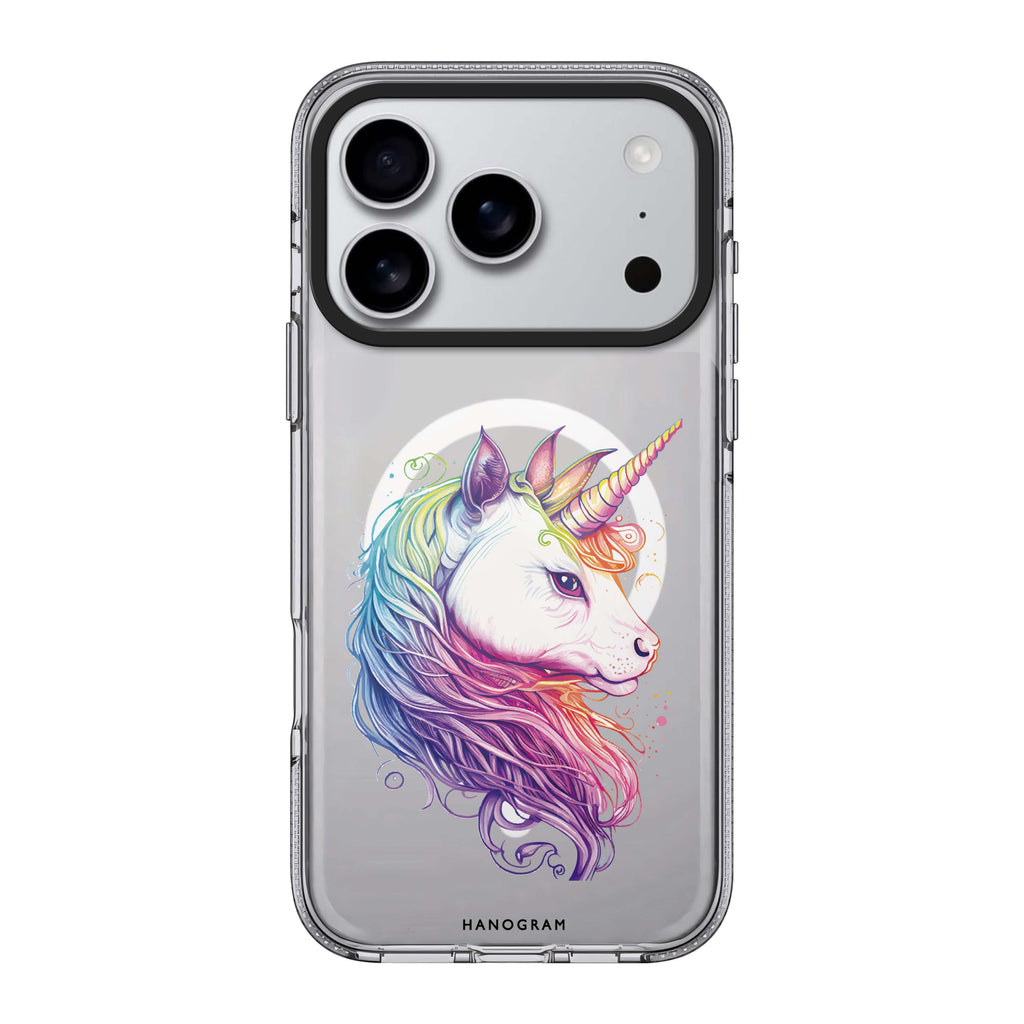 A unicorn iPhone 17 Pro Max MagSafe 水晶透明保護殼 獨角獸圖案設計 圖1