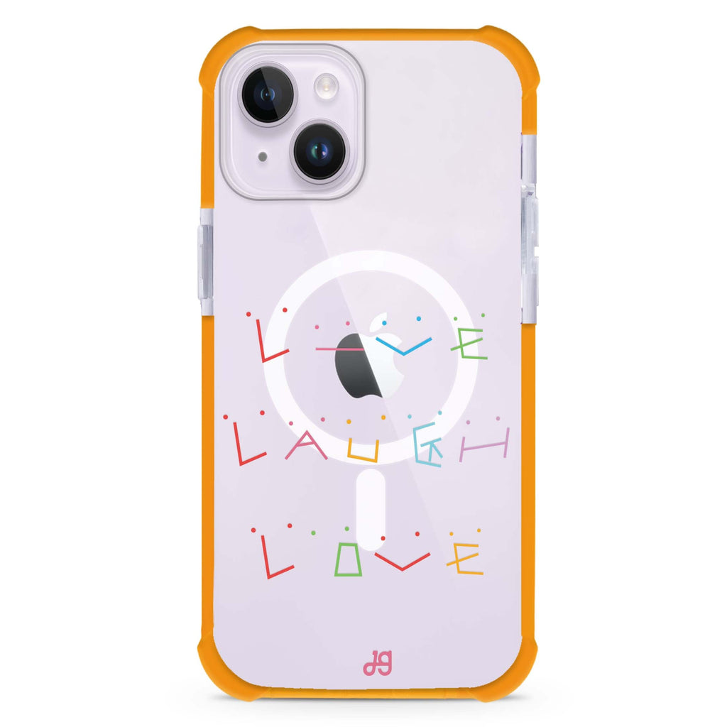 Live Laugh Love iPhone 15 Plus Magsafe 兼容超強防摔保護殼