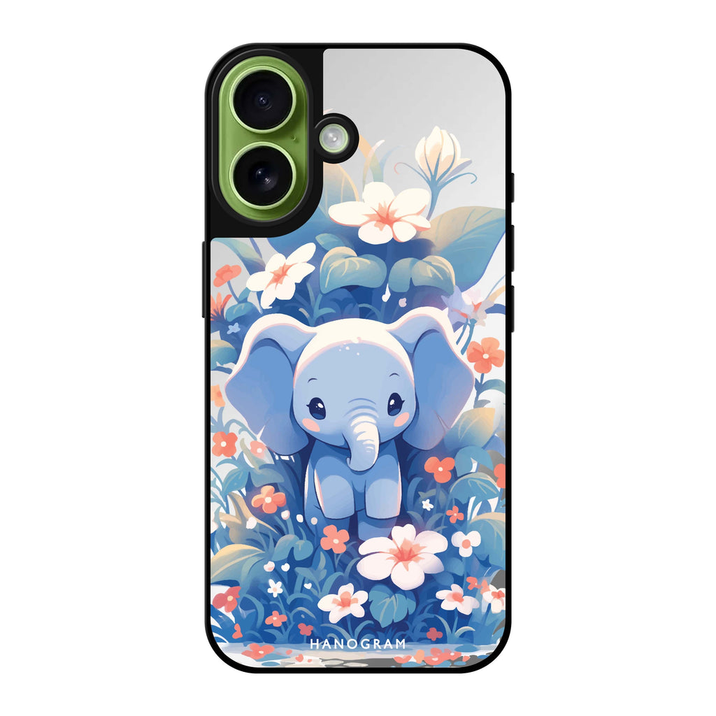 Reflective iPhone 16 Mirror Case –Elephant’s Oasis Design