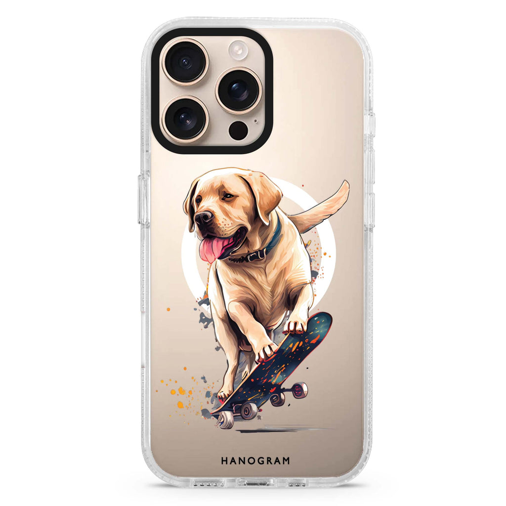 Dog on skateboard Magsafe 兼容水晶透明保護殼