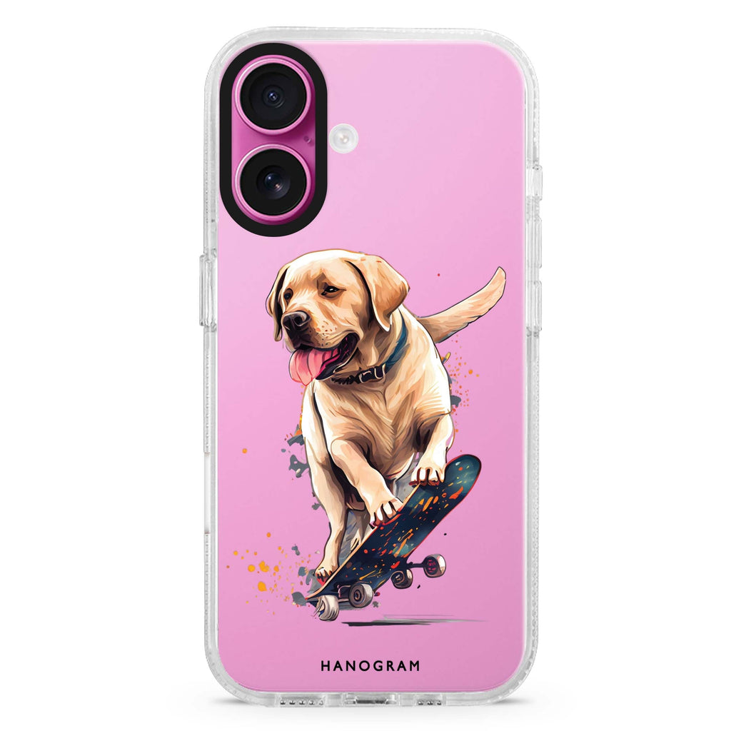 Dog on skateboard 水晶透明保護殼