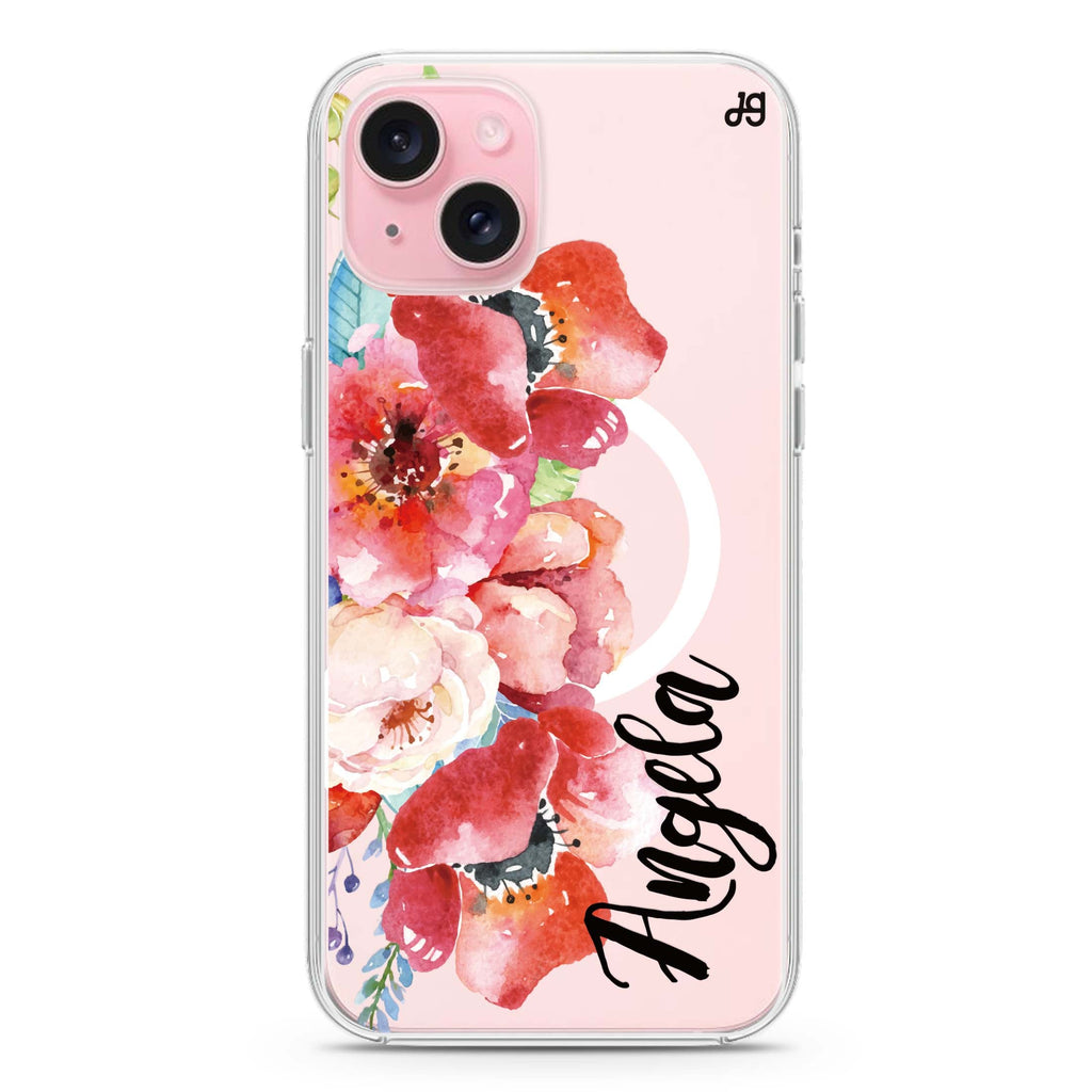 Poppies iPhone 15 Plus Magsafe 兼容水晶透明保護殼
