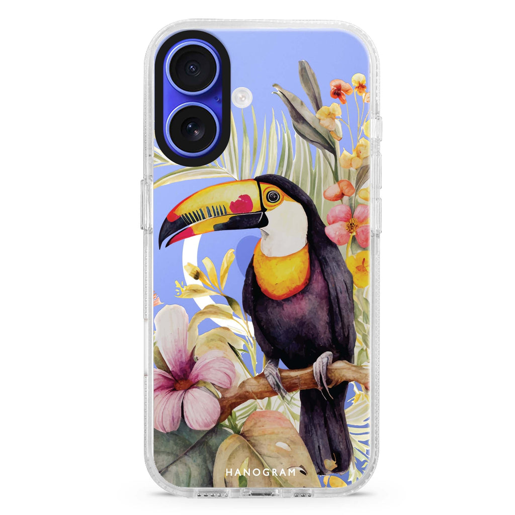 Tropical bird Magsafe 兼容水晶透明保護殼