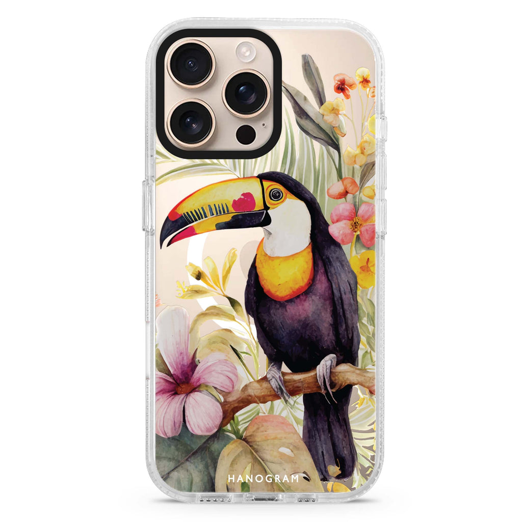 Tropical bird Magsafe 兼容水晶透明保護殼