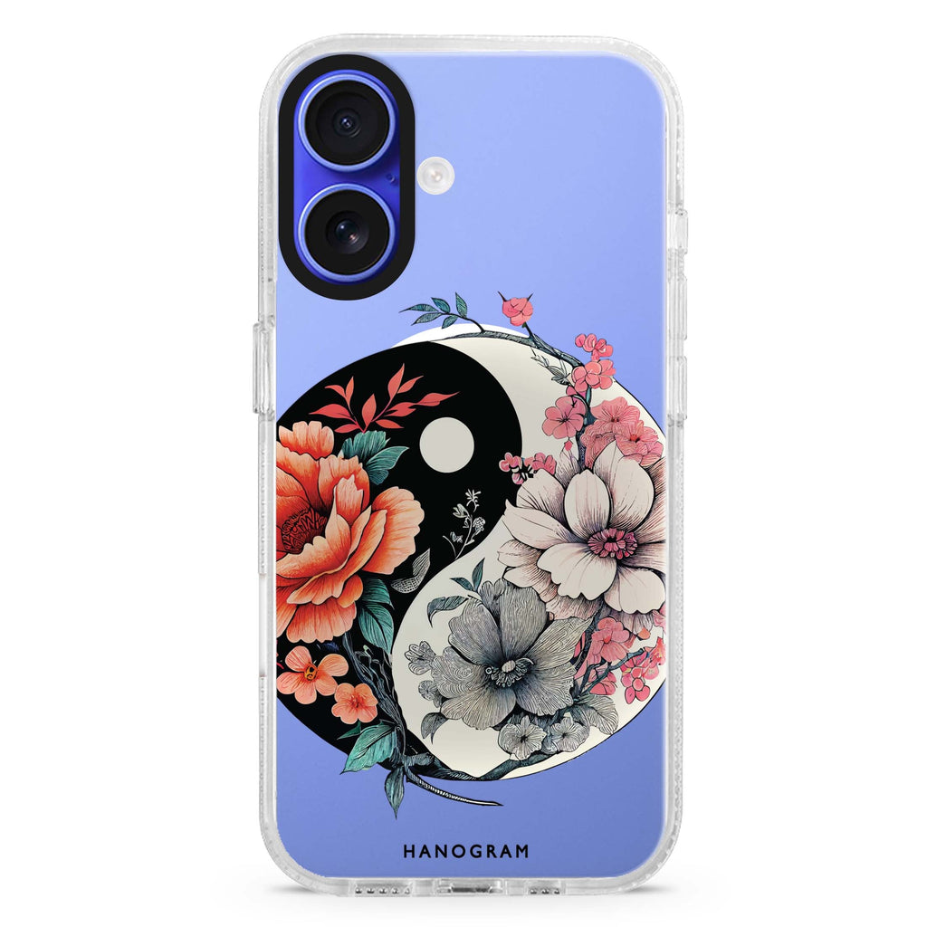 Floral & Tai Chi Magsafe 兼容水晶透明保護殼