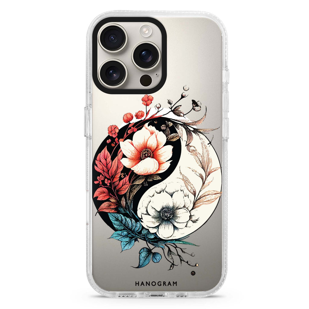 Pretty Floral & Tai Chi Magsafe 兼容水晶透明保護殼