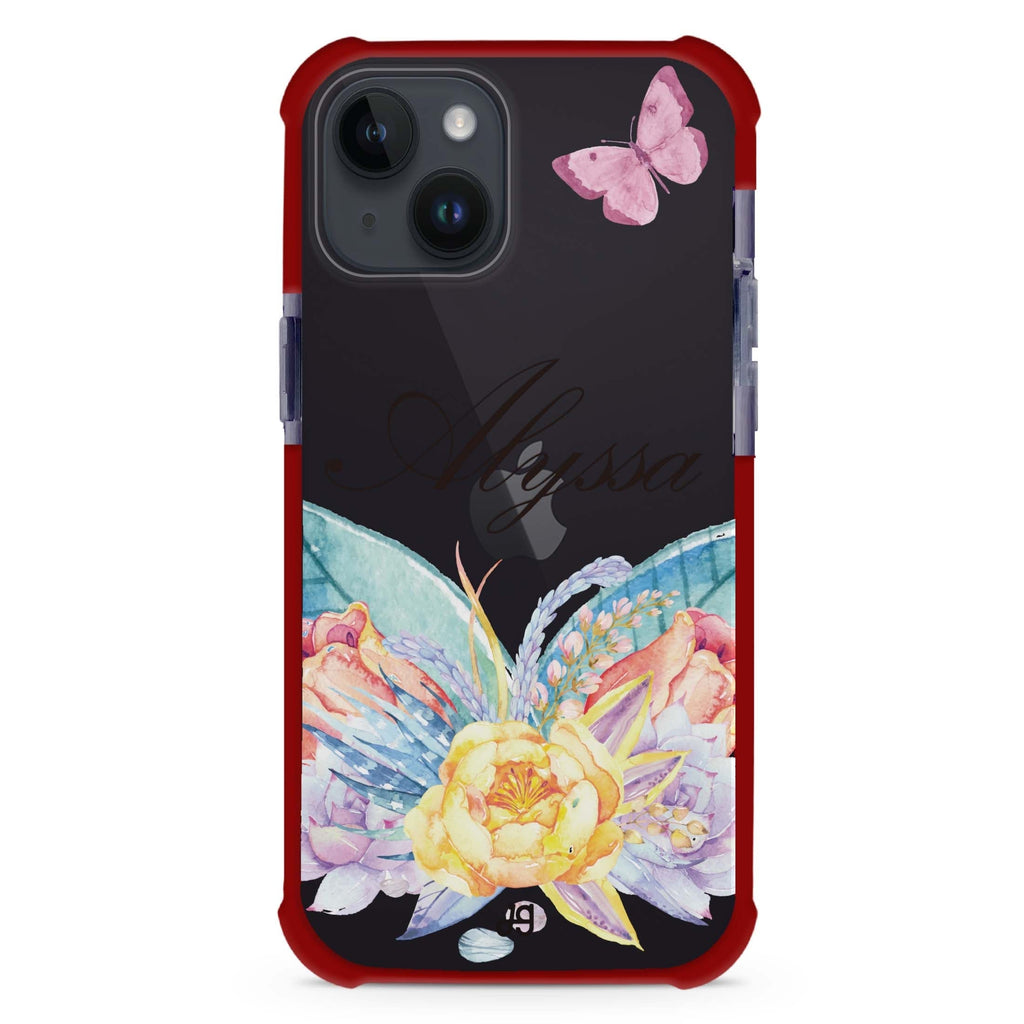 Butterfly and Abloom Rose 超強防摔保護殼