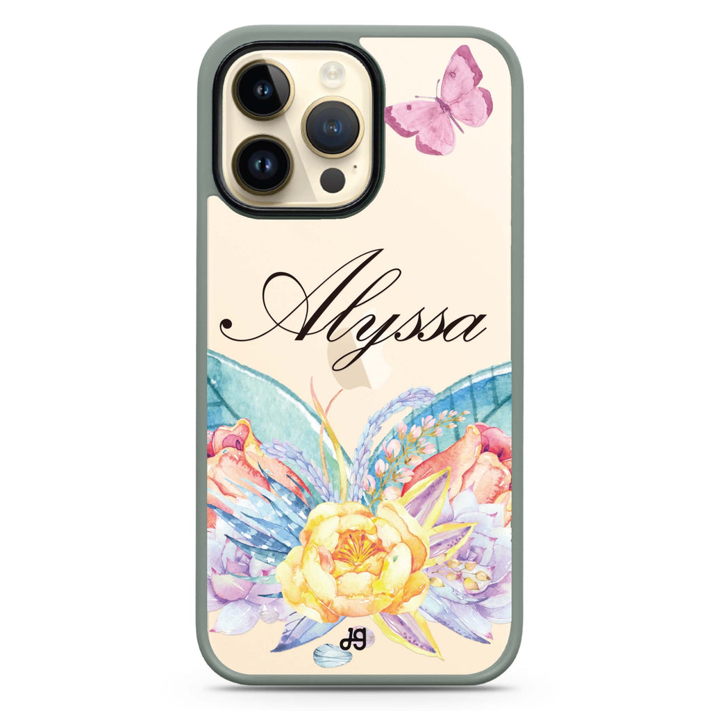 Butterfly and Abloom Rose 防衝擊保護殼